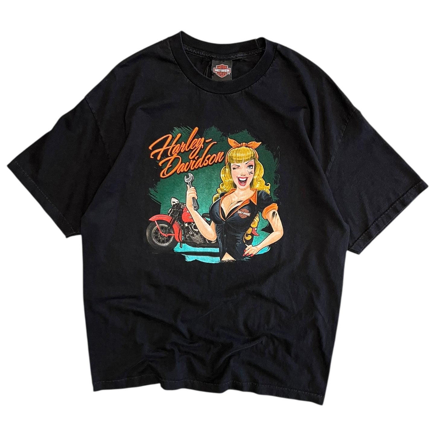 Y2K Harley Davidson Sturgis Mechanic Women Tee