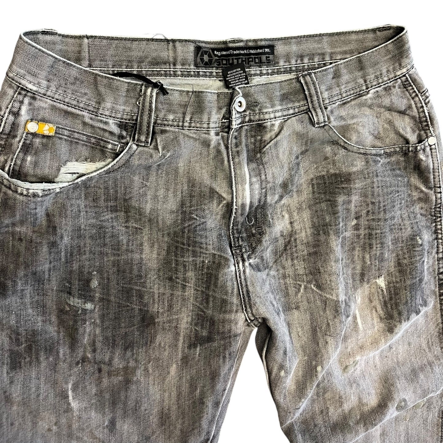 Y2K South Pole Loose Fit Grey Jeans