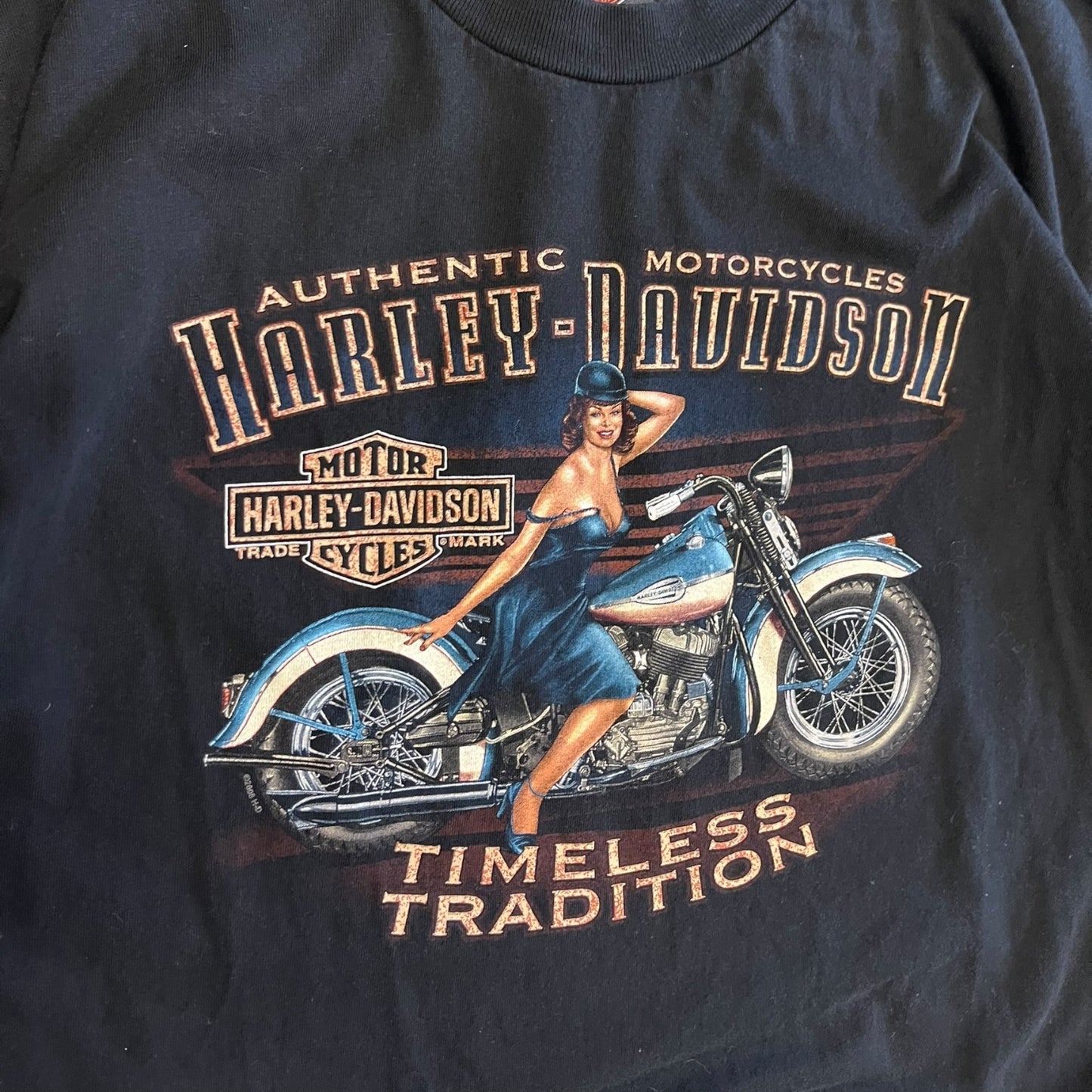 Y2K Harley Davidson “Timeless Tradition” Motorcycle Women Tee