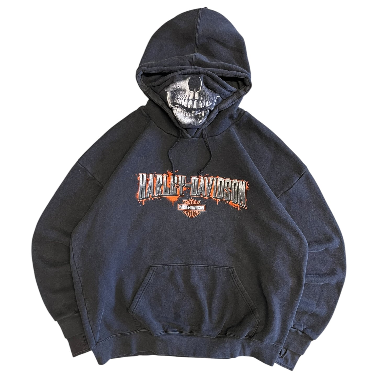 Vintage Harley Davidson Skull Mask Hoodie