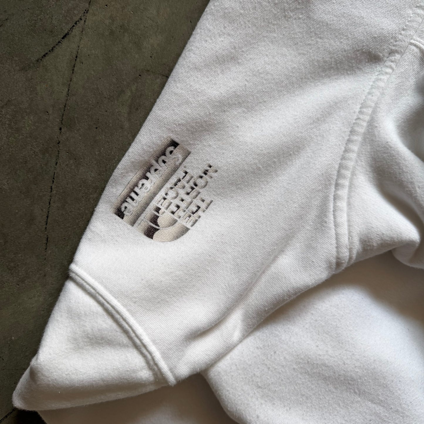 Supreme x The North Face SS18 Metallic Logo Hoodie White