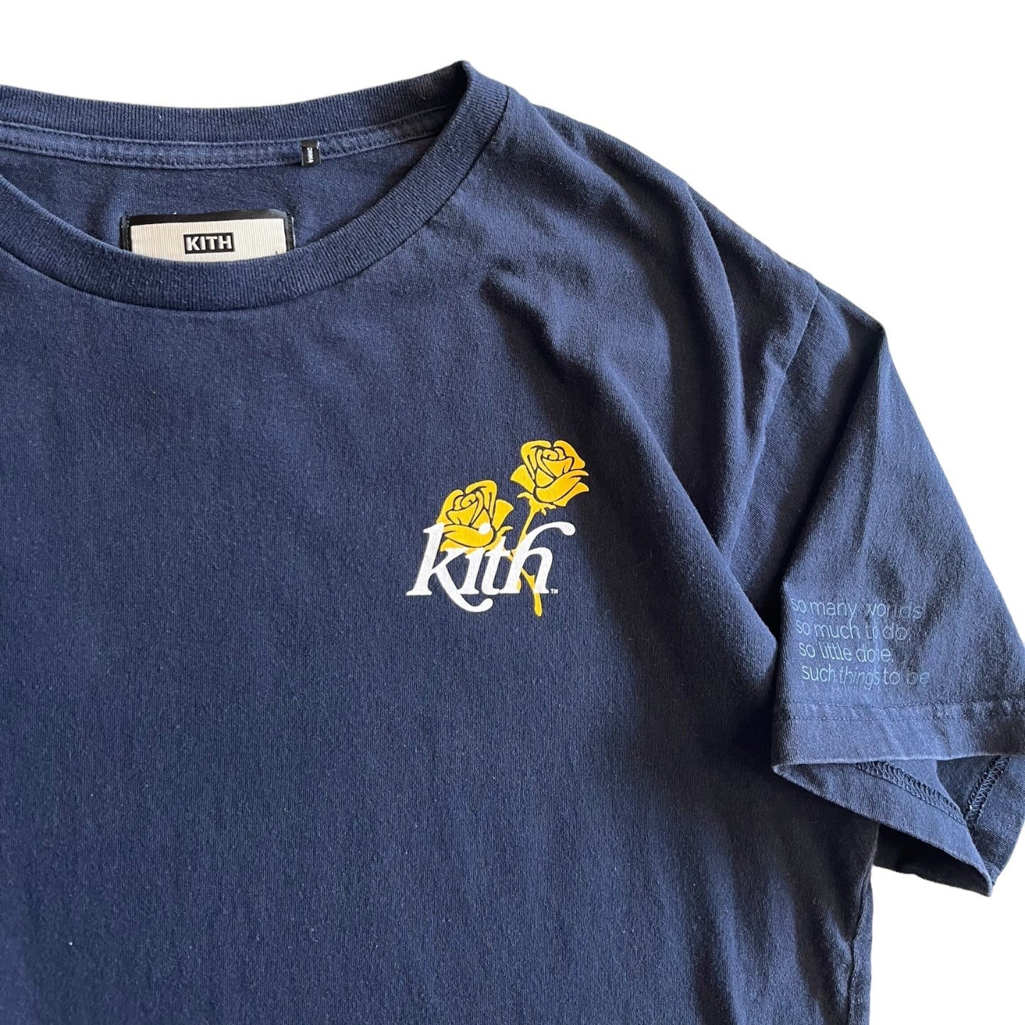 KITH NYC Roses Navy T Shirt
