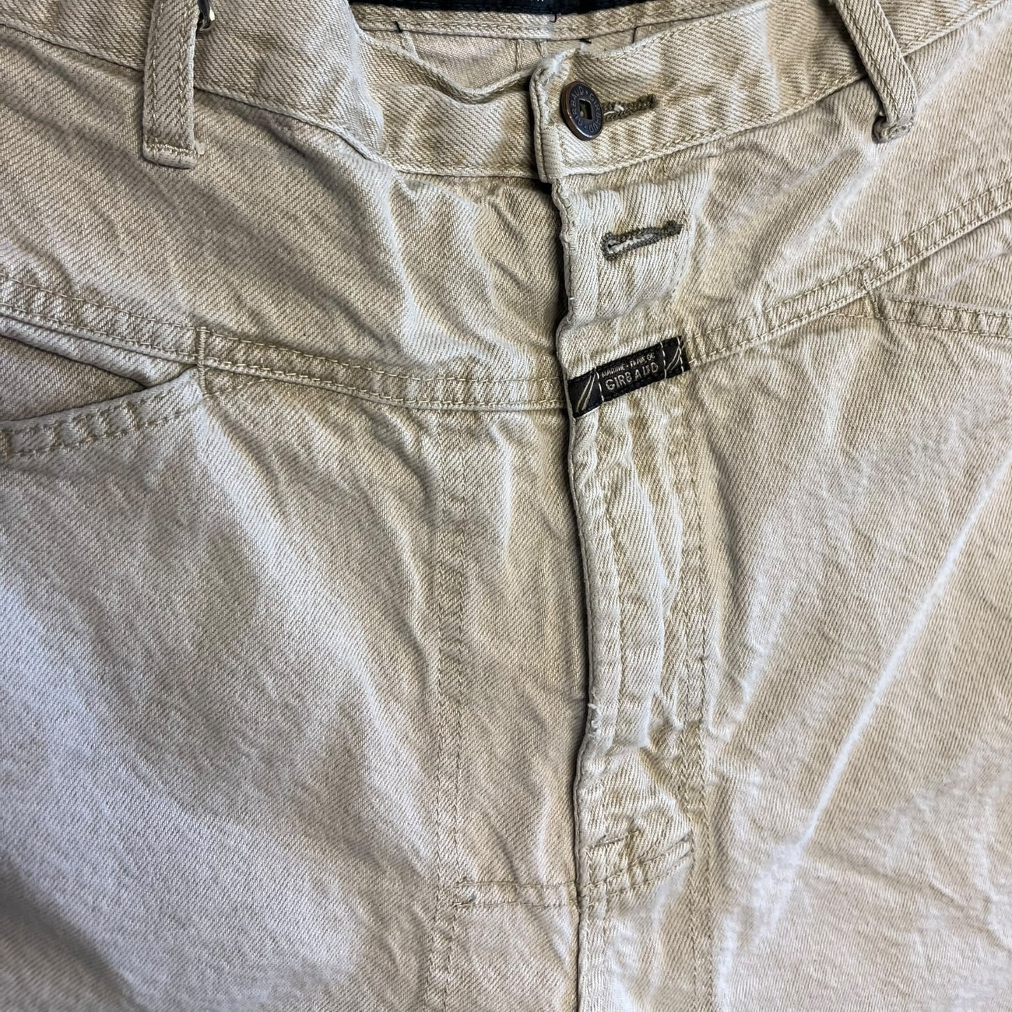 Y2K Blue Marithé + Francois Girbaud Authentic Tan Shorts 