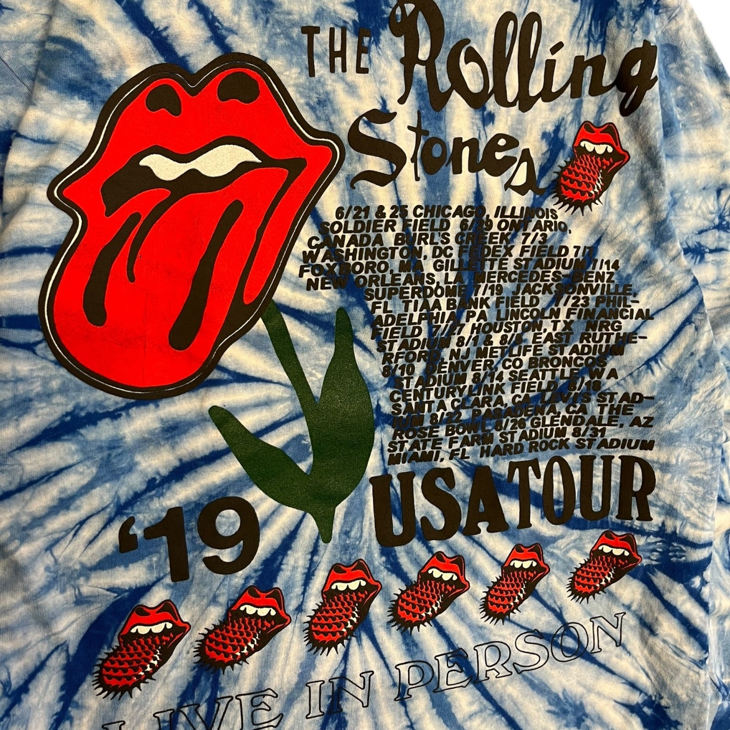 Tie Dye Rolling Stones 2019 USA Tour Longsleeve