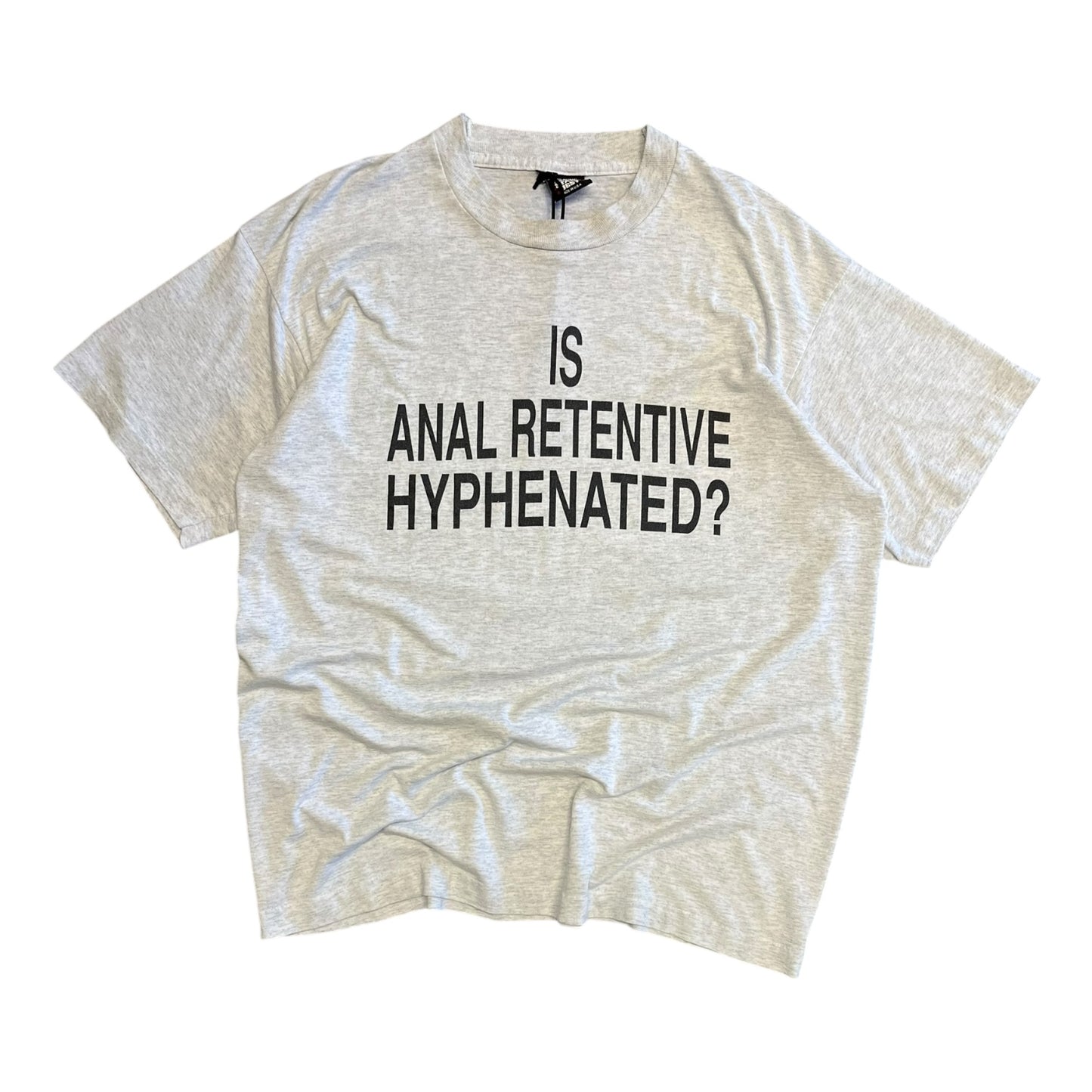Vintage Anal Retentive Hyphenated Text T Shirt