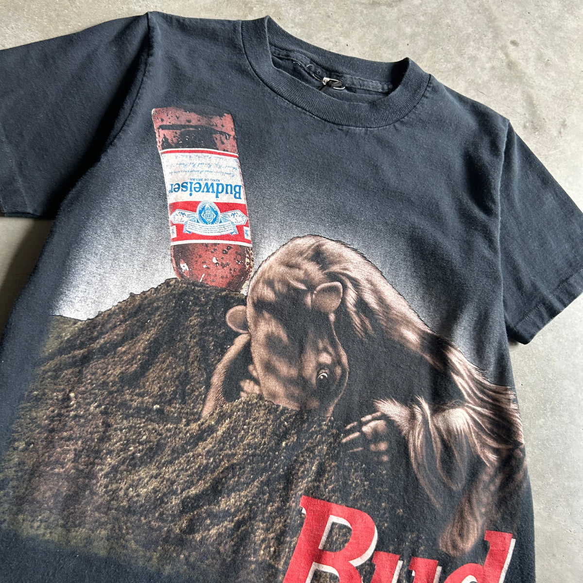 Vintage Budweiser Ant Eater Wrap-Around T Shirt