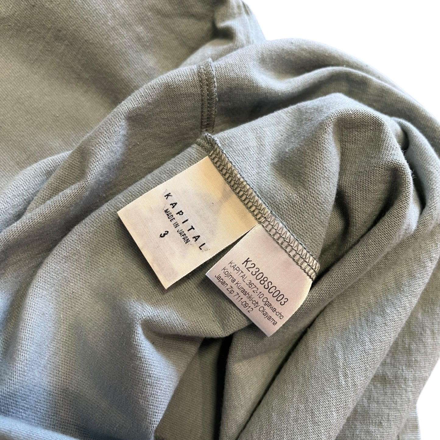 Kapital Kookie Ringer T Shirt Teal/White
