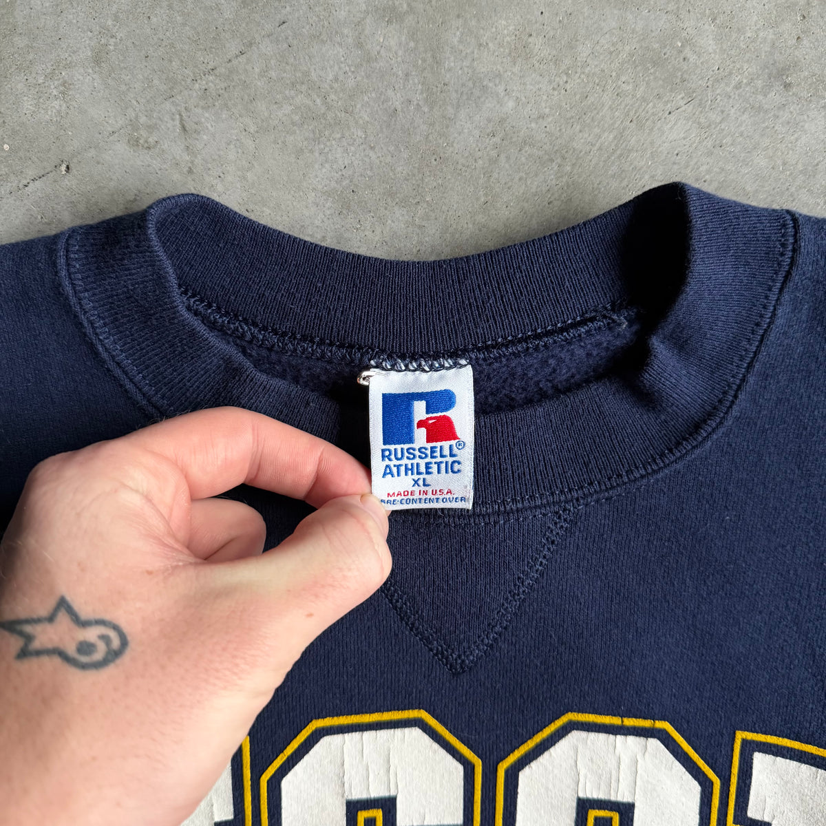 Vintage Russell UCSD Medicine Crest Navy Crewneck Sweatshirt