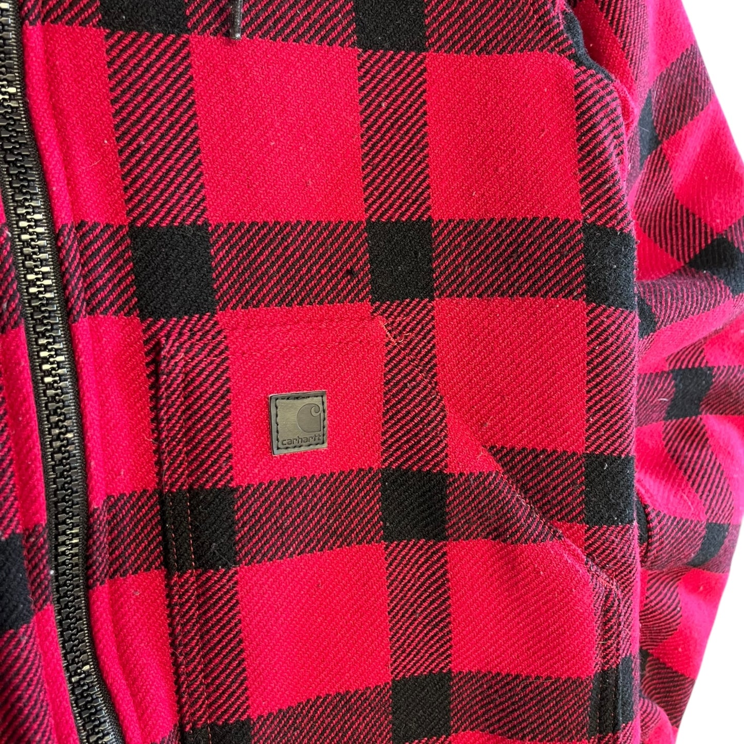 Woman’s Carhartt ‘WJ024 SCA’ Red Plaid Flannel Coat