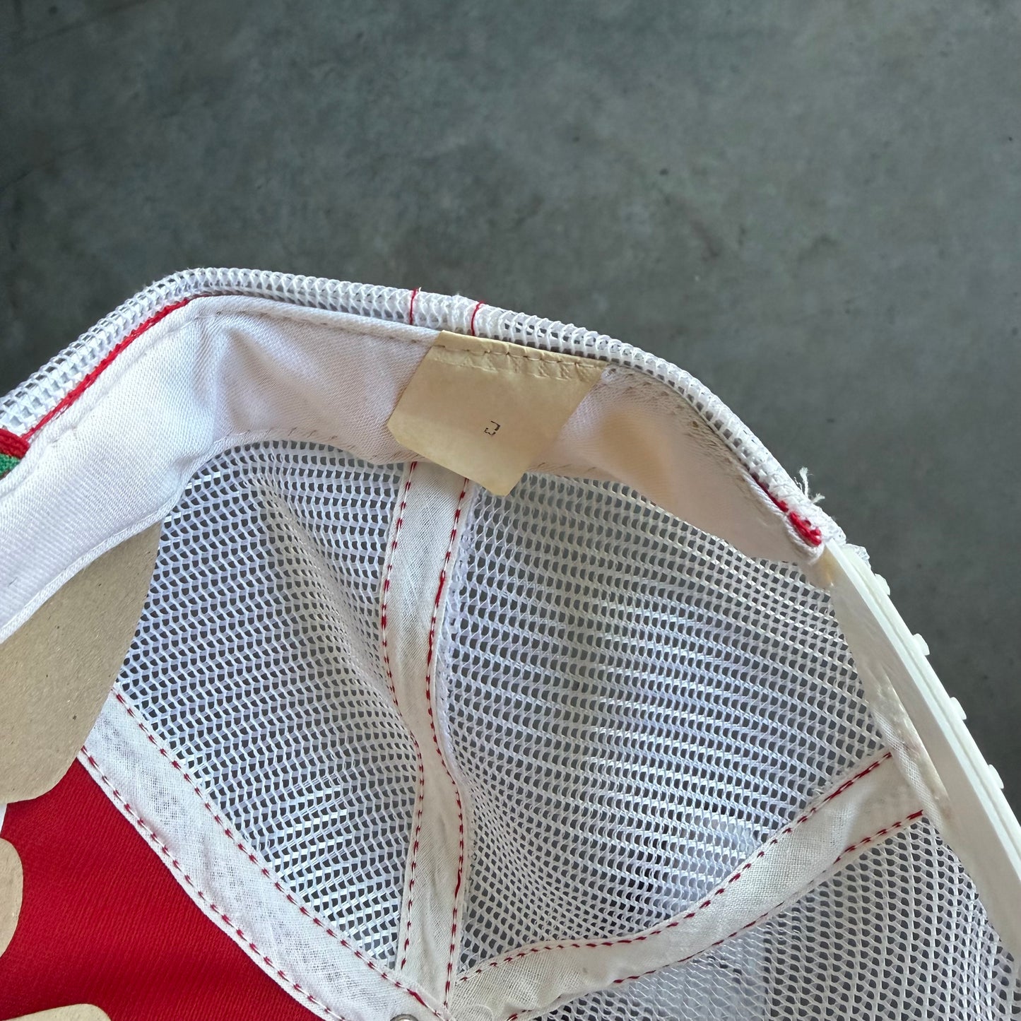 Vintage Shriners Red & White Mesh Trucker Hat