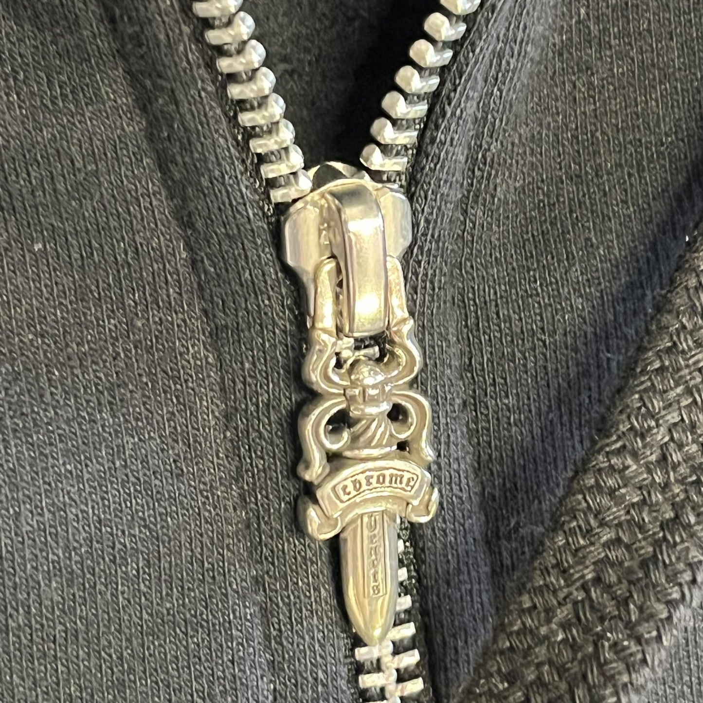 Chrome Hearts Spell Out Dagger Zip Sweatshirt