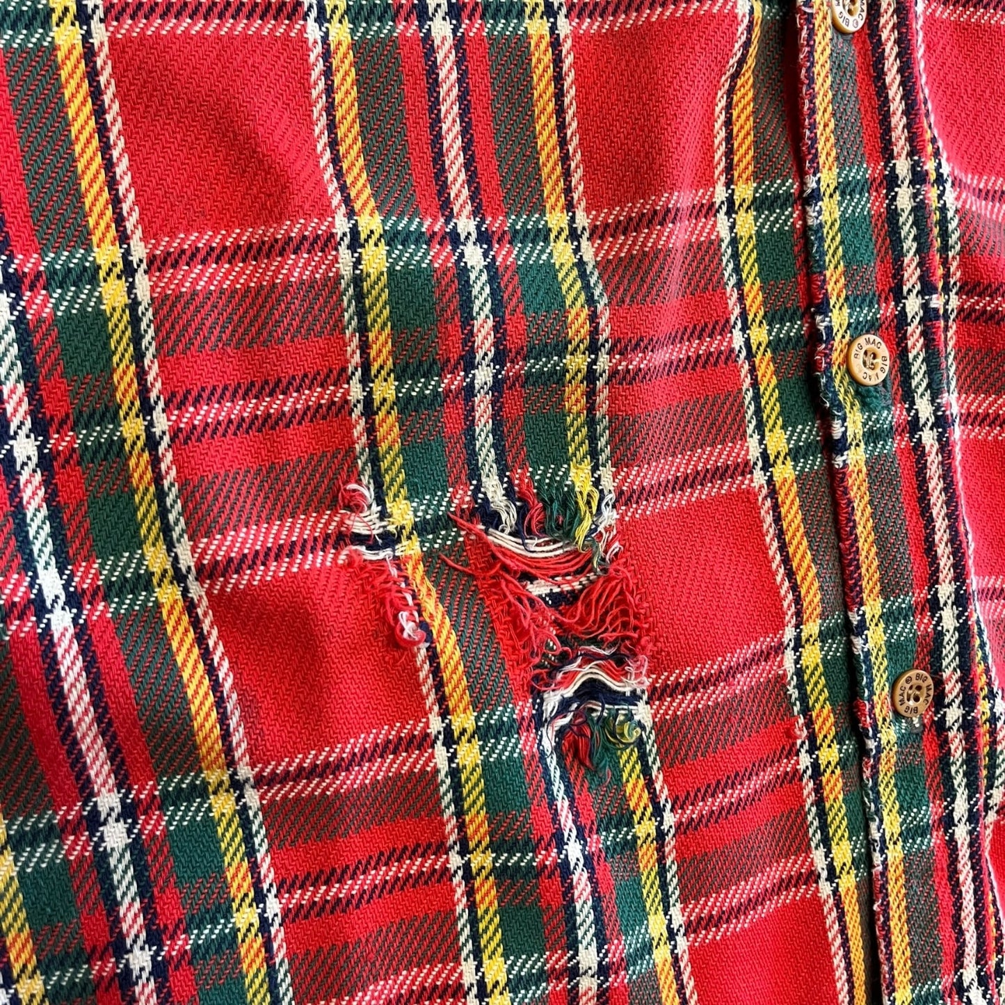 Vintage Big Mac Plaid Scarecrow Flannel Shirt