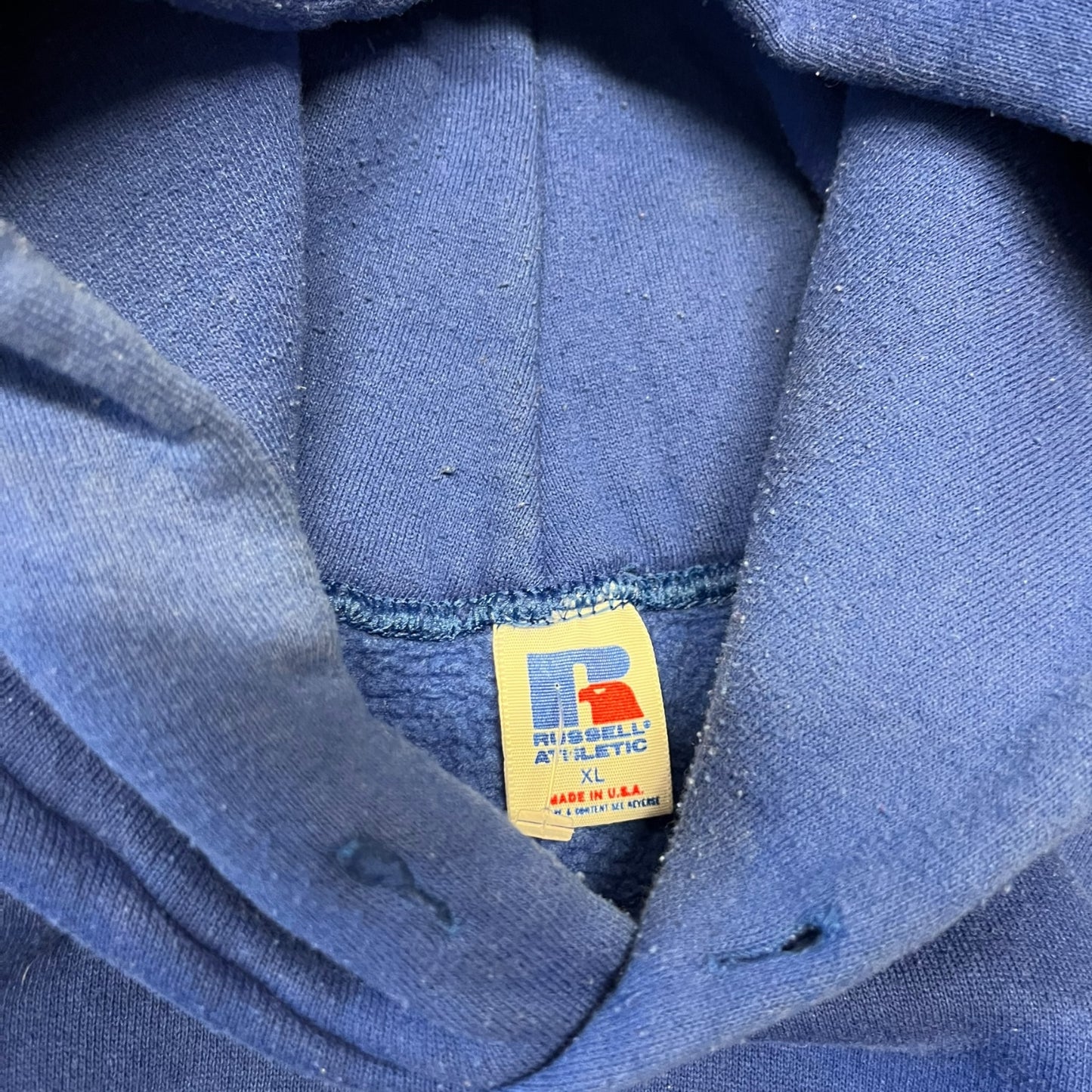 Vintage 80s Russell Athletic Blue Blank Hoodie