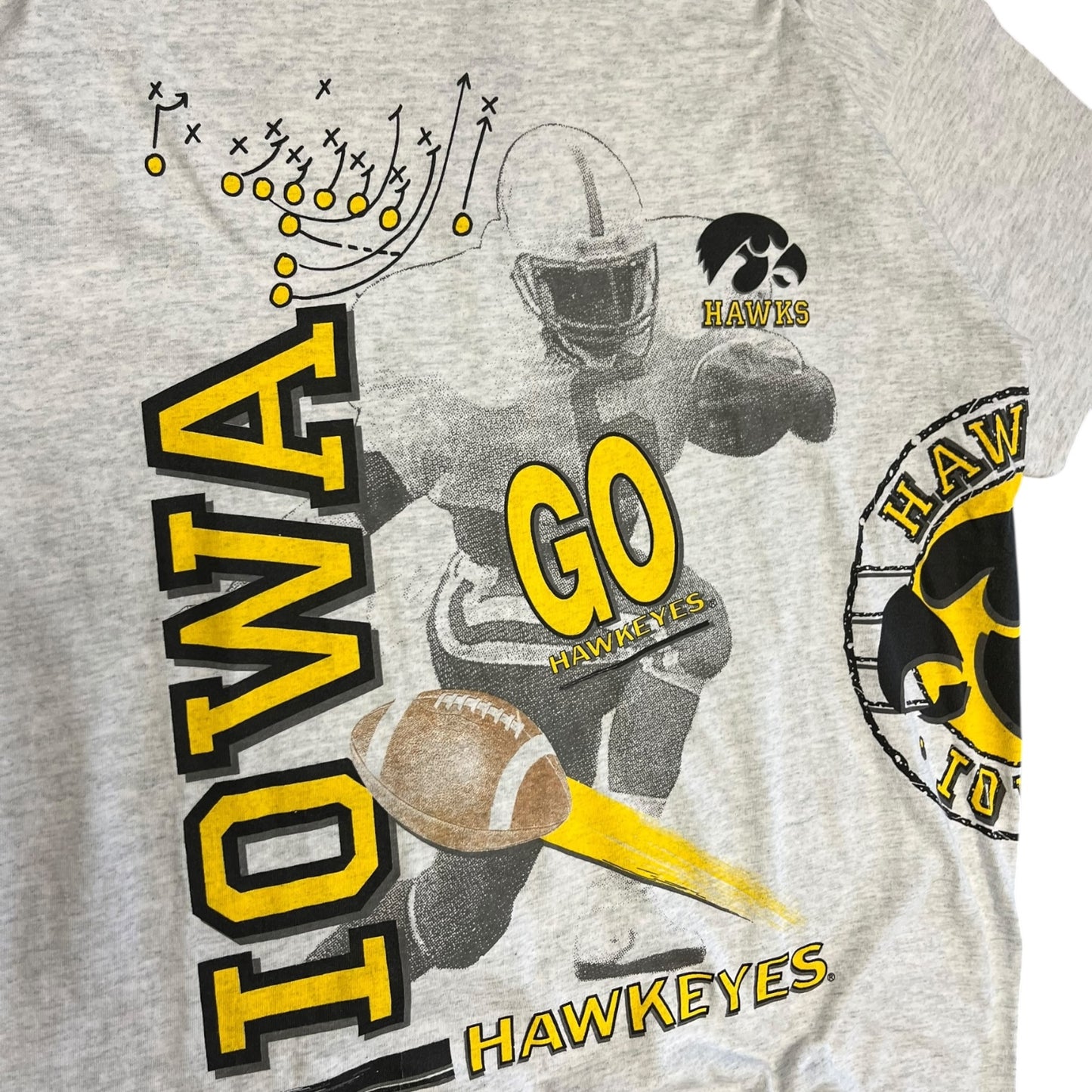 Vintage Iowa Football All Over Print Tee