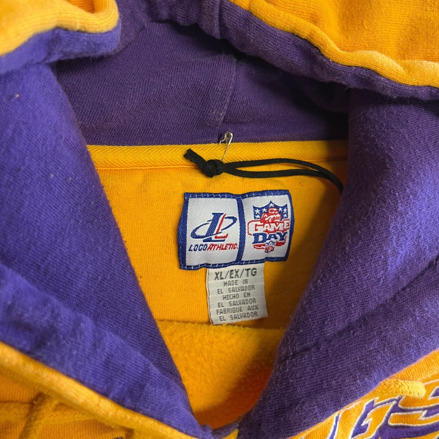 Vintage Logo Athletic Minnesota Vikings Embroidered Hoodie
