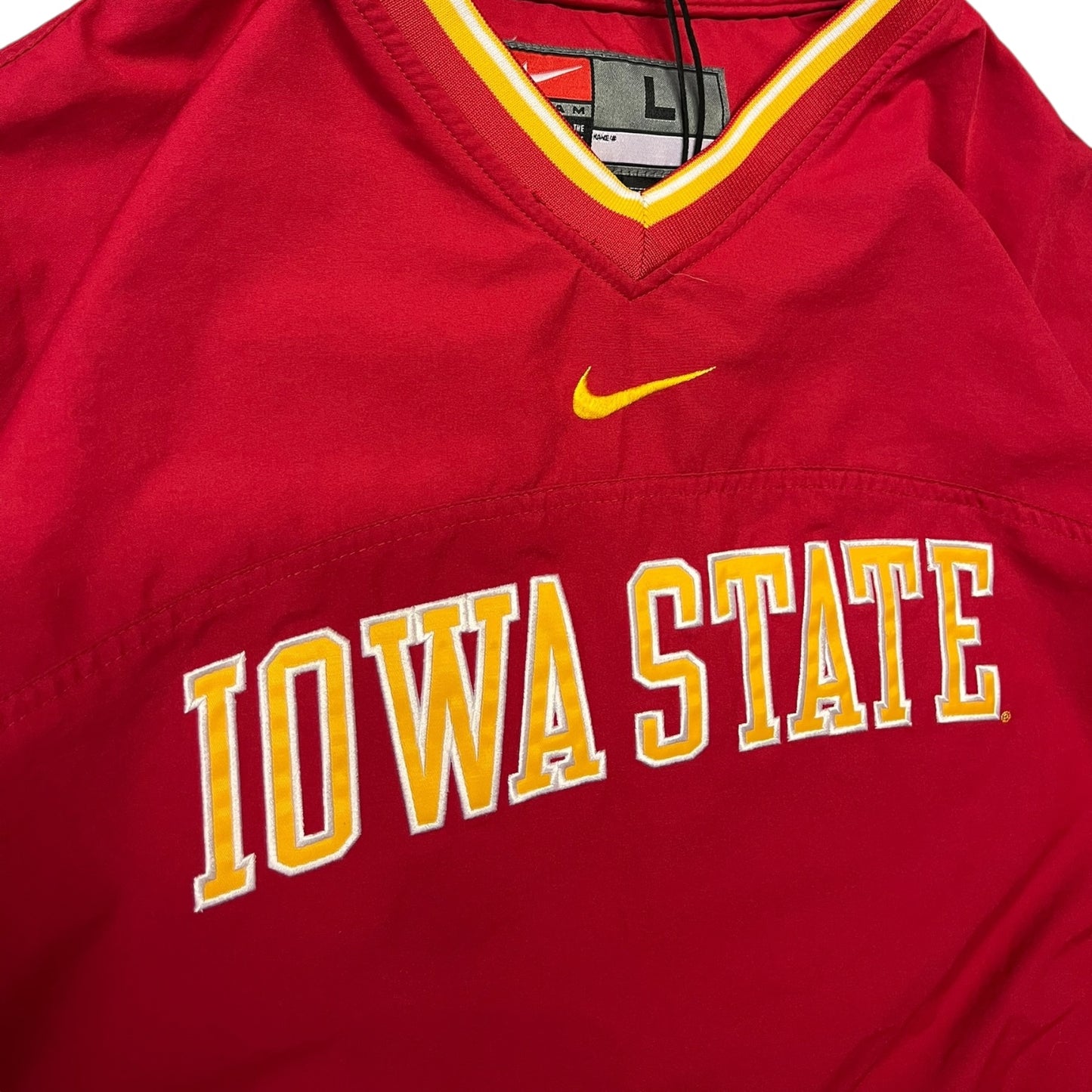 Y2K Iowa State Nike Center Swoosh Red Pull-Over Windbreaker