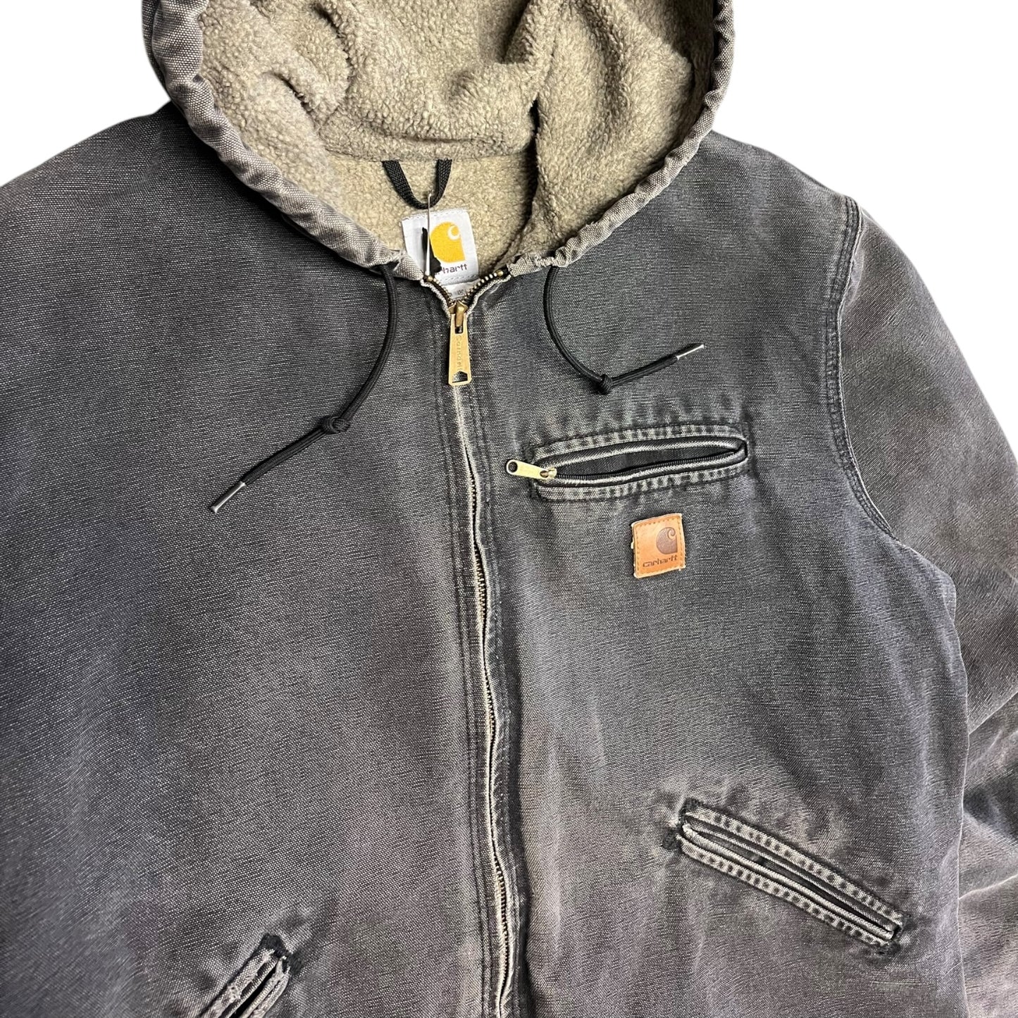 Carhartt ‘J141 BLK’ Sherpa Lined Hooded Detroit Jacket