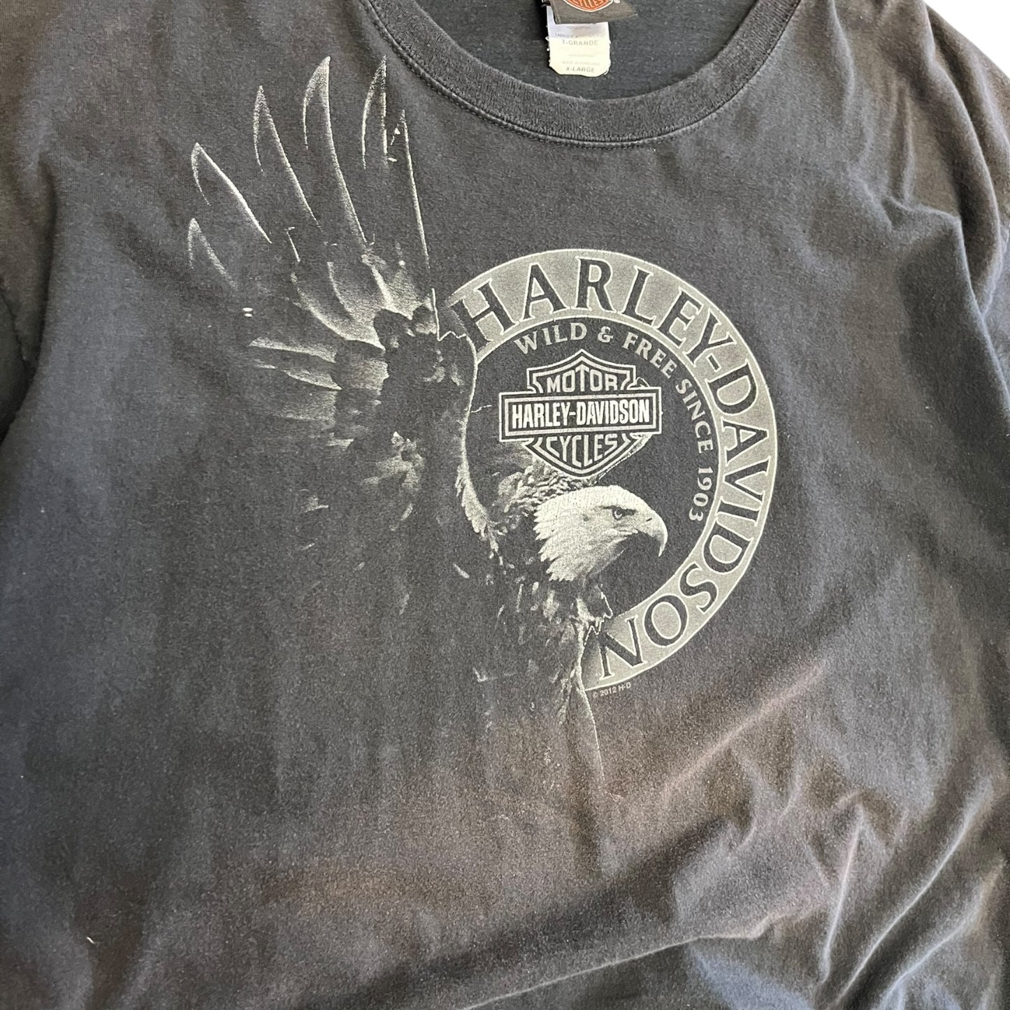 Y2K Harley Davidson Wild & Free Eagle Tee