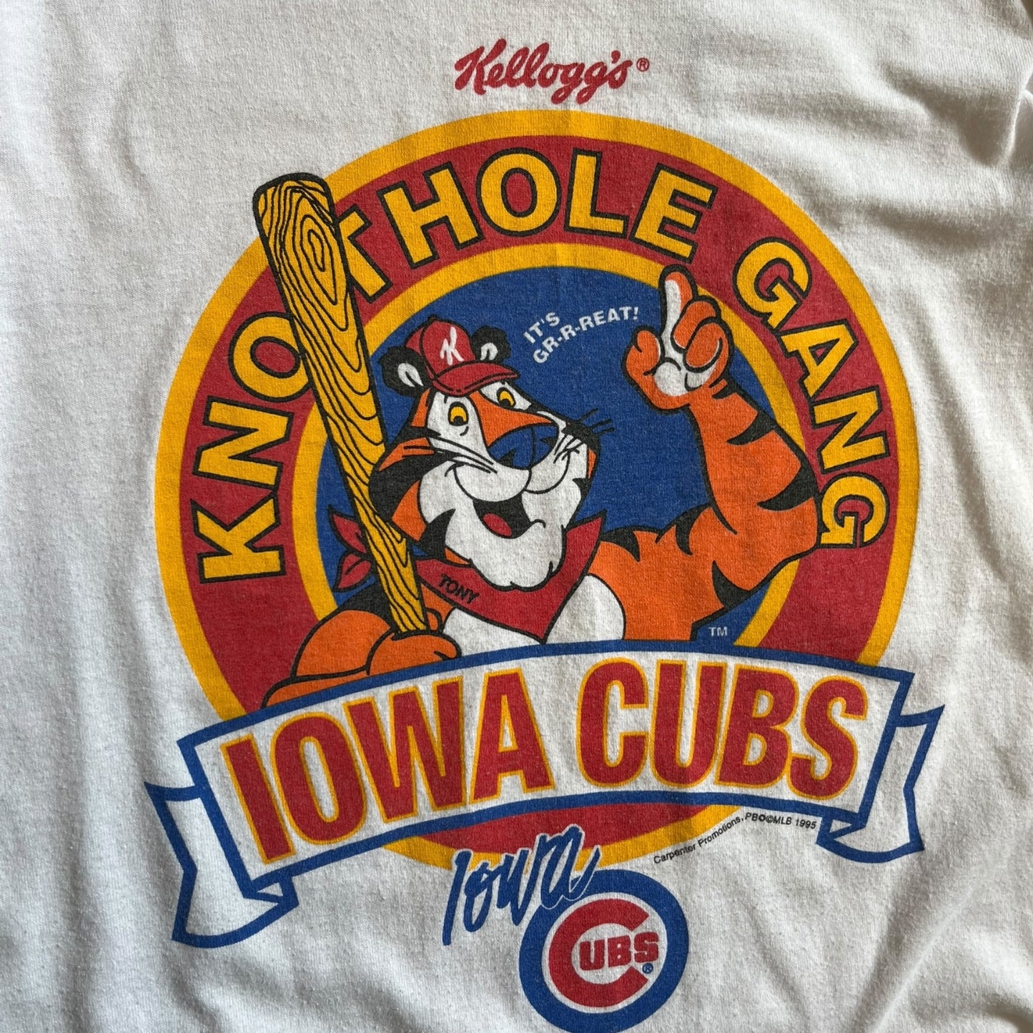 Vintage Iowa Cubs Tony The Tiger Knothole Gang Tee
