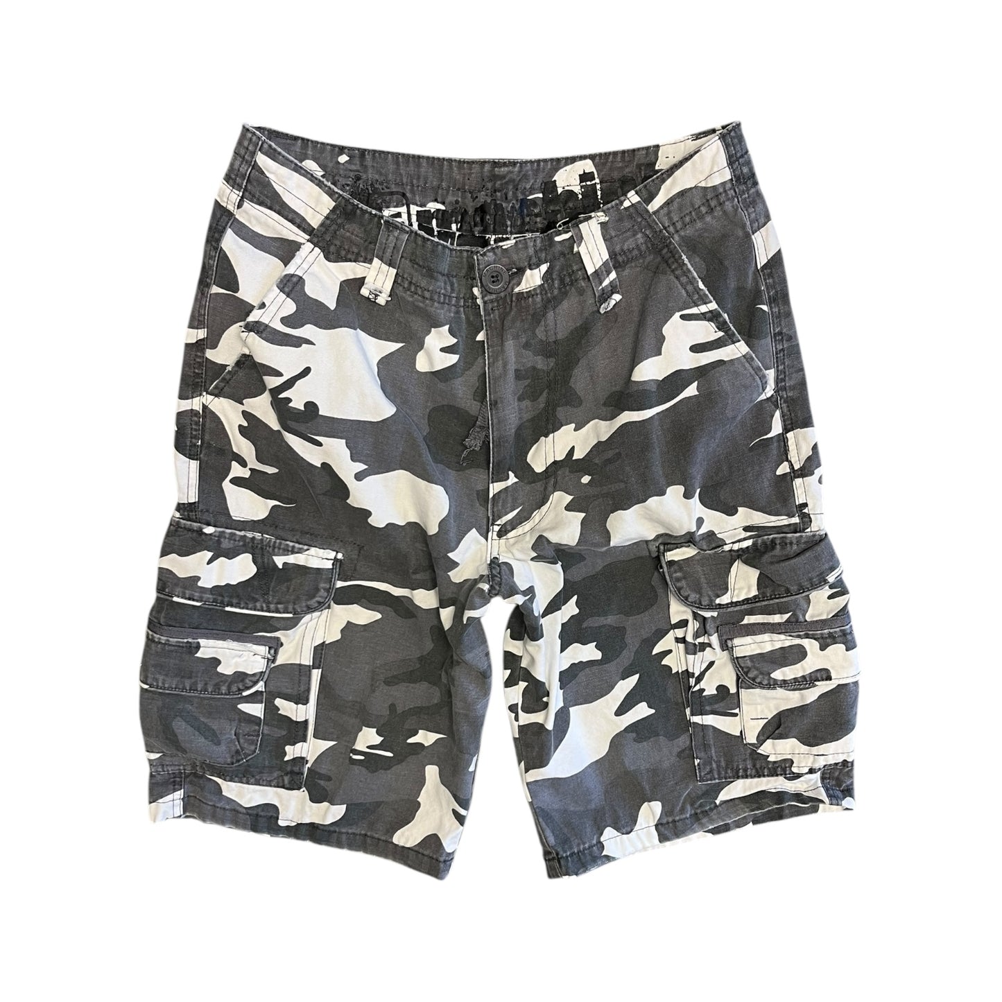 Y2K Machine Snow Camo Cargo Shorts