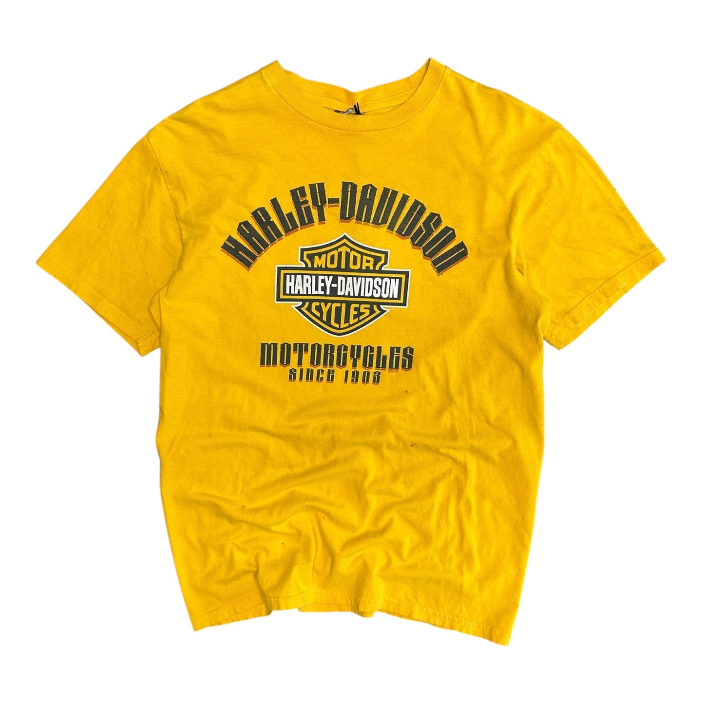 Y2K Yellow Harley Davidson St. Paul Tee