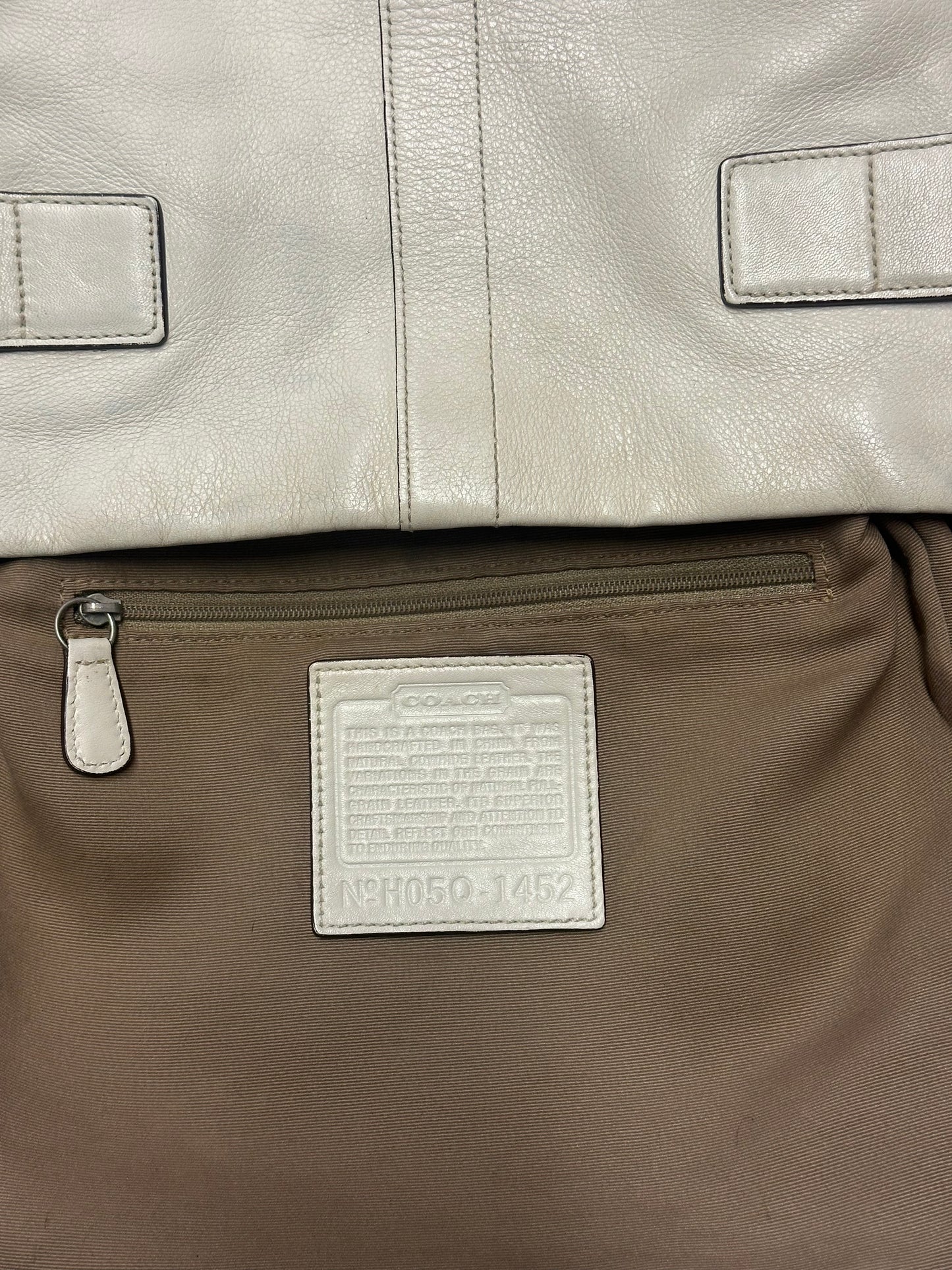 Coach Y2K White Leather Soho Buckle Bag