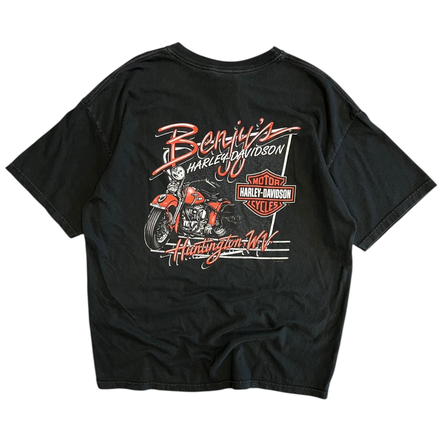 Y2K Harley Davidson Red Hair Motorcycle Women Tee