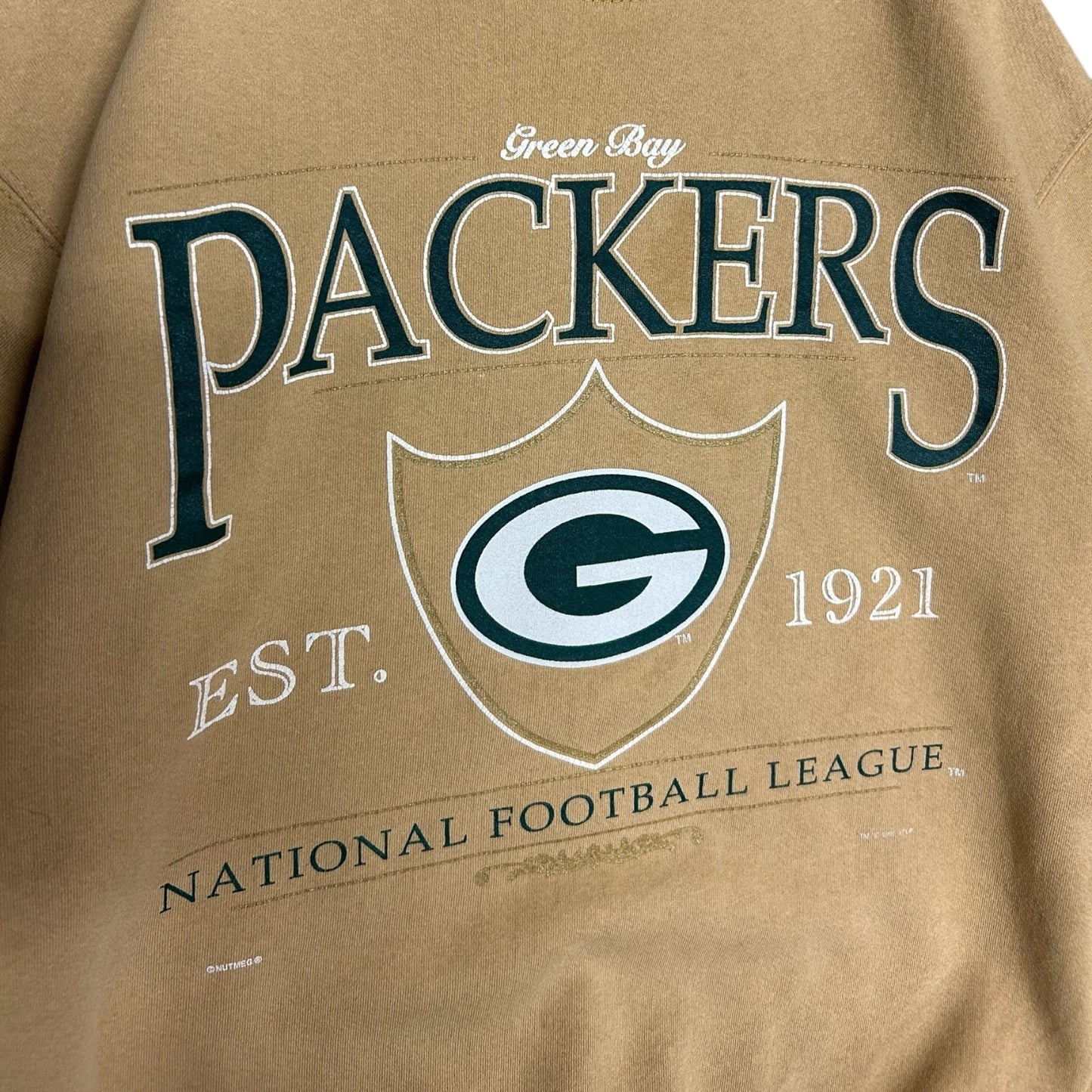 Vintage Lee Sports Green Bay Packers Gold Sweatshirt