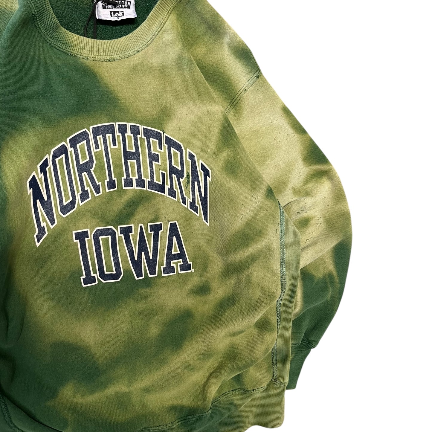 Vintage Lee Northern Iowa Faded Green Weave Sweatshirt