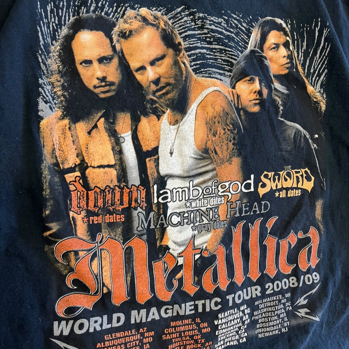 Y2K ‘08/‘09 Metallica World Magnetic Tour Tee