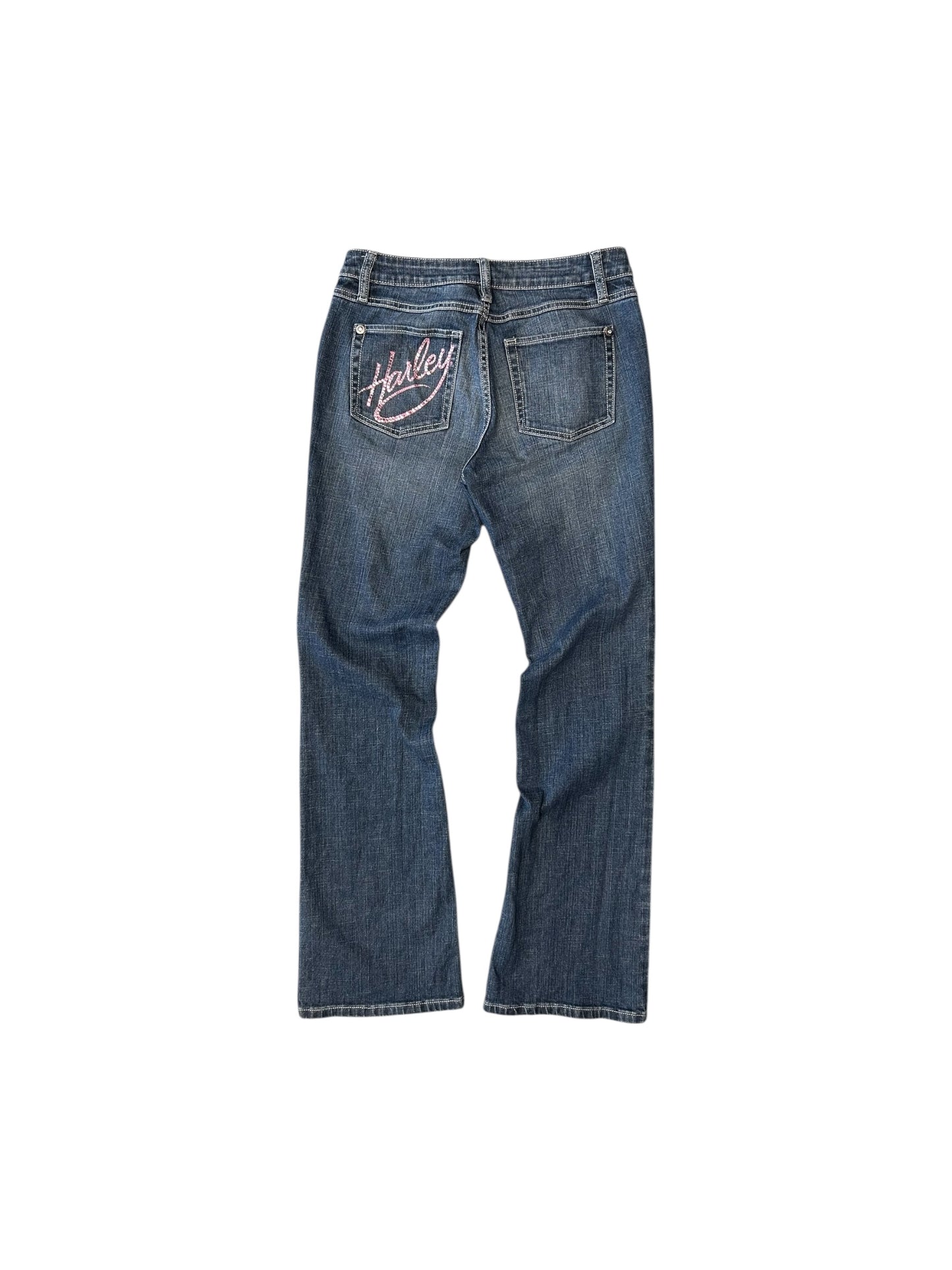 Women’s Y2K Harley Davidson Jeans With Bling