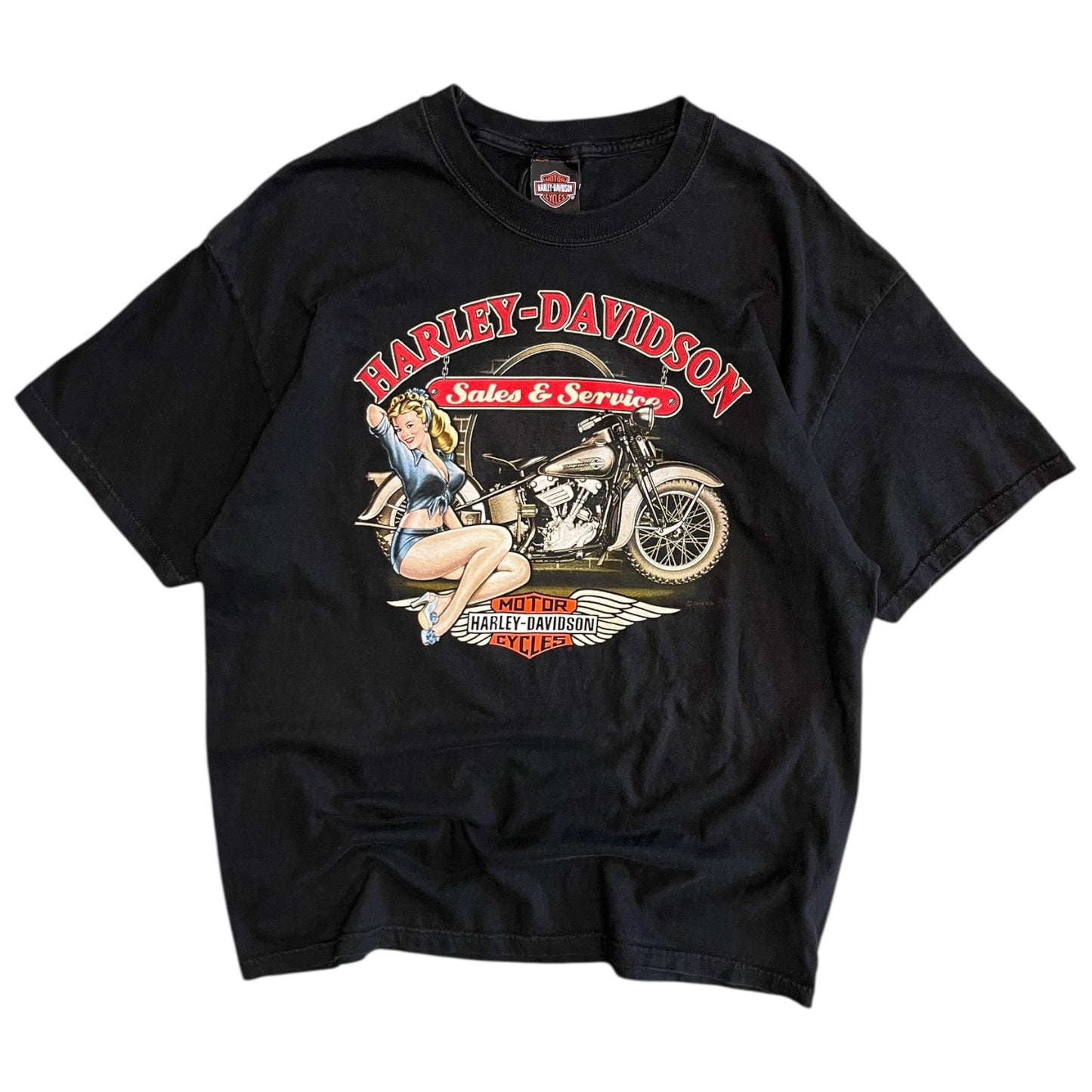 Y2K Harley Davidson Sales & Service Women Tee
