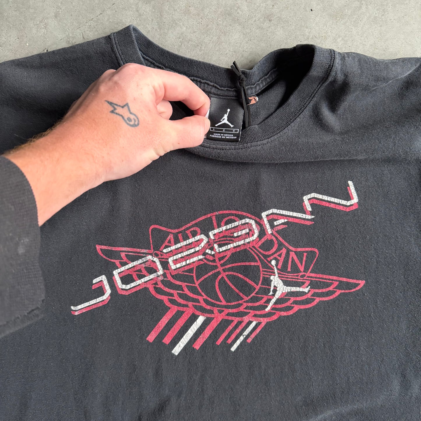 Y2K Air Jordan Stacked Logo Tee