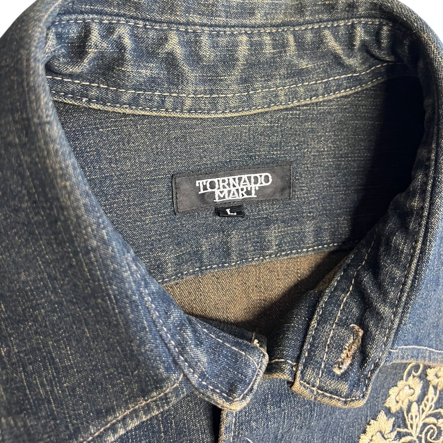 Tornado Mart Embroidered Denim Jacket