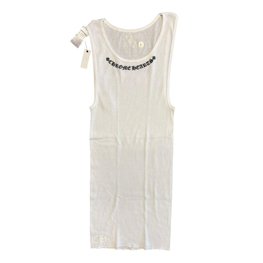 Chrome Hearts White Neck Print Tank Top