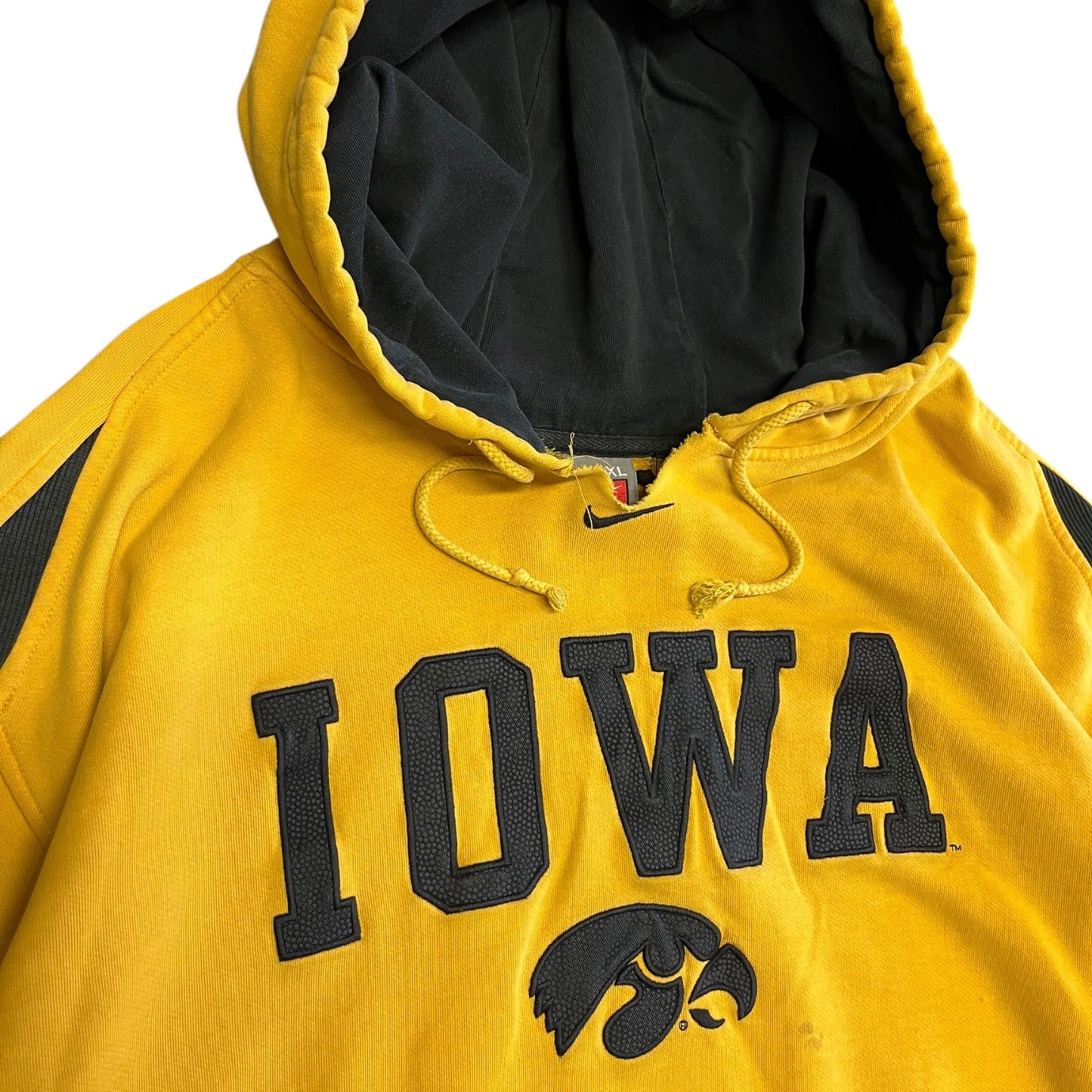 Y2K Iowa Hawkeyes Nike Center Swoosh Yellow Hoodie
