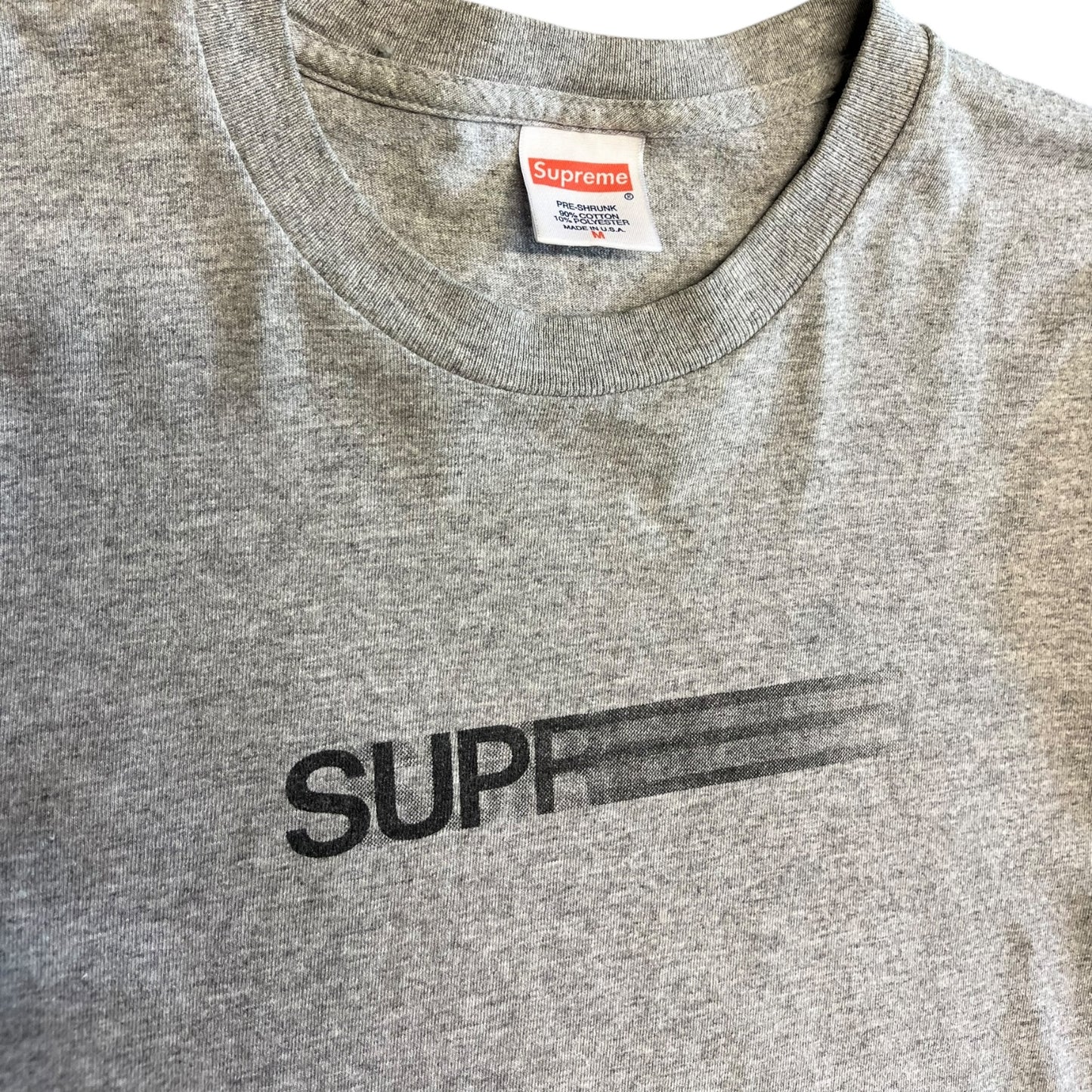 SS16 Supreme Motion Logo Heather Grey