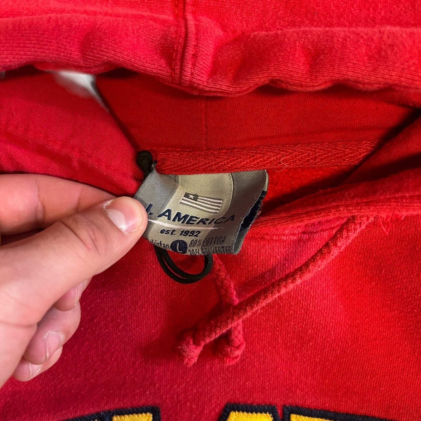 Y2K Iowa State Yellow Spell-Out Red Hoodie
