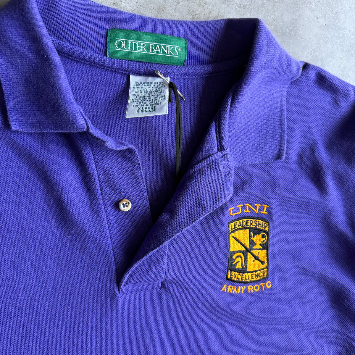 Vintage UNI Army ROTC Purple Polo
