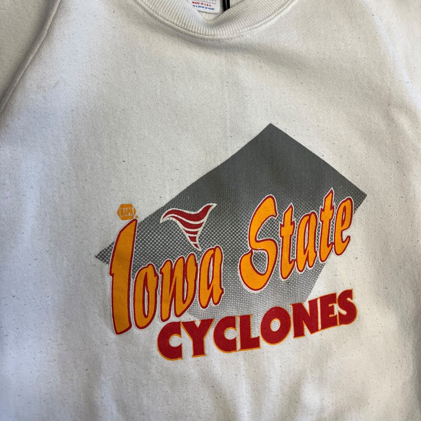 Vintage Iowa State Mini ‘Nado Logo White Sweatshirt