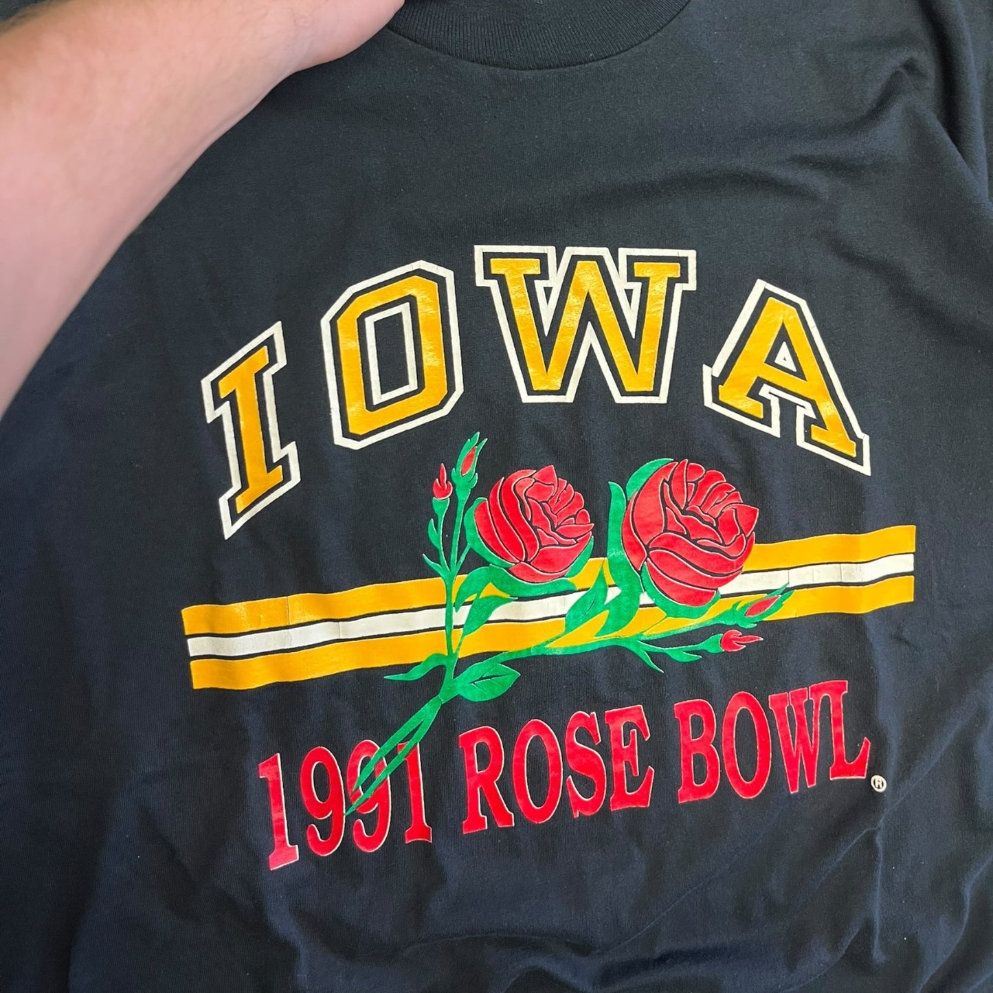 Vintage Iowa Hawkeyes 1991 Rose Bowl Tee