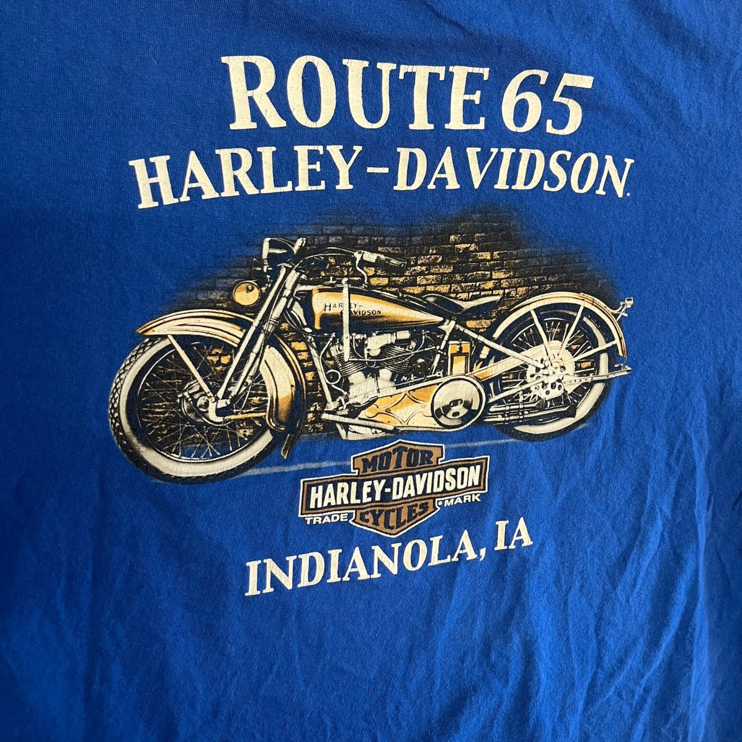Y2K Harley Davidson Blue Legends Never Die T Shirt