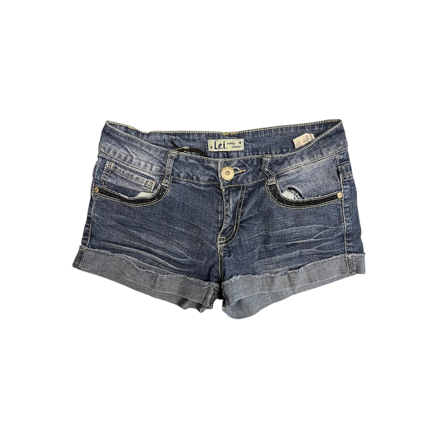 Y2K Womens LEI Ashley Lowrise Mini Denim Shorts
