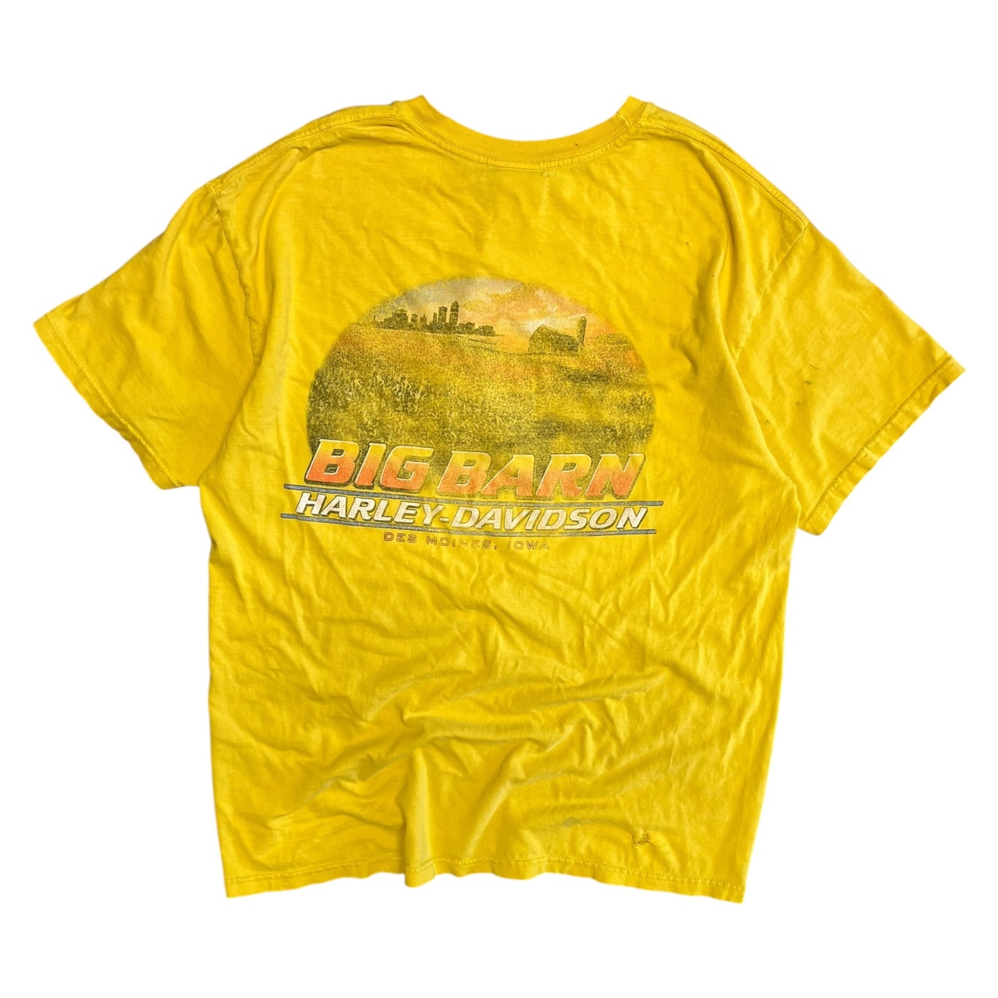 Y2K Work Sucks Yellow Harley Davidson Tee