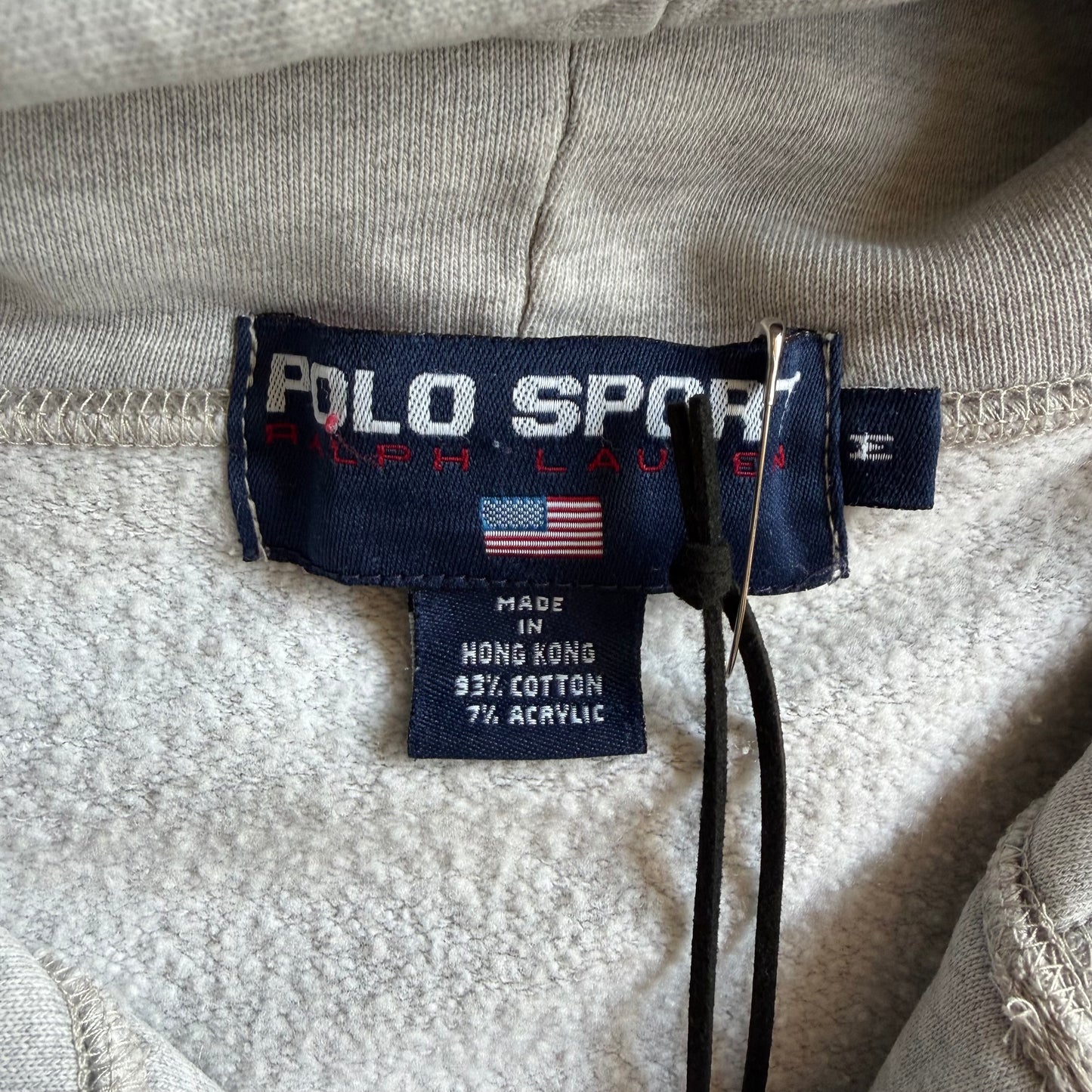 Polo Sport Ralph Lauren Logo Embroidered Gray Zip-Up Hoodie