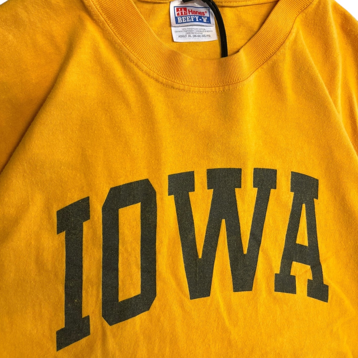 Vintage Iowa Yellow & Black Spell-Out L/S Tee