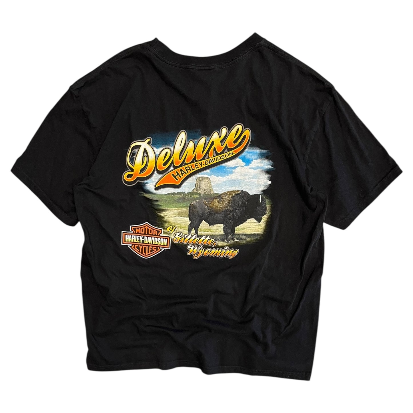 Y2K Harley Davidson Gillette Wyoming USA Women Tee