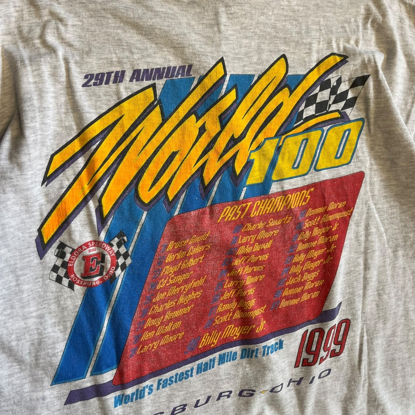 Vintage 1999 Eldora Speedway 29th Annual World 100 Tee