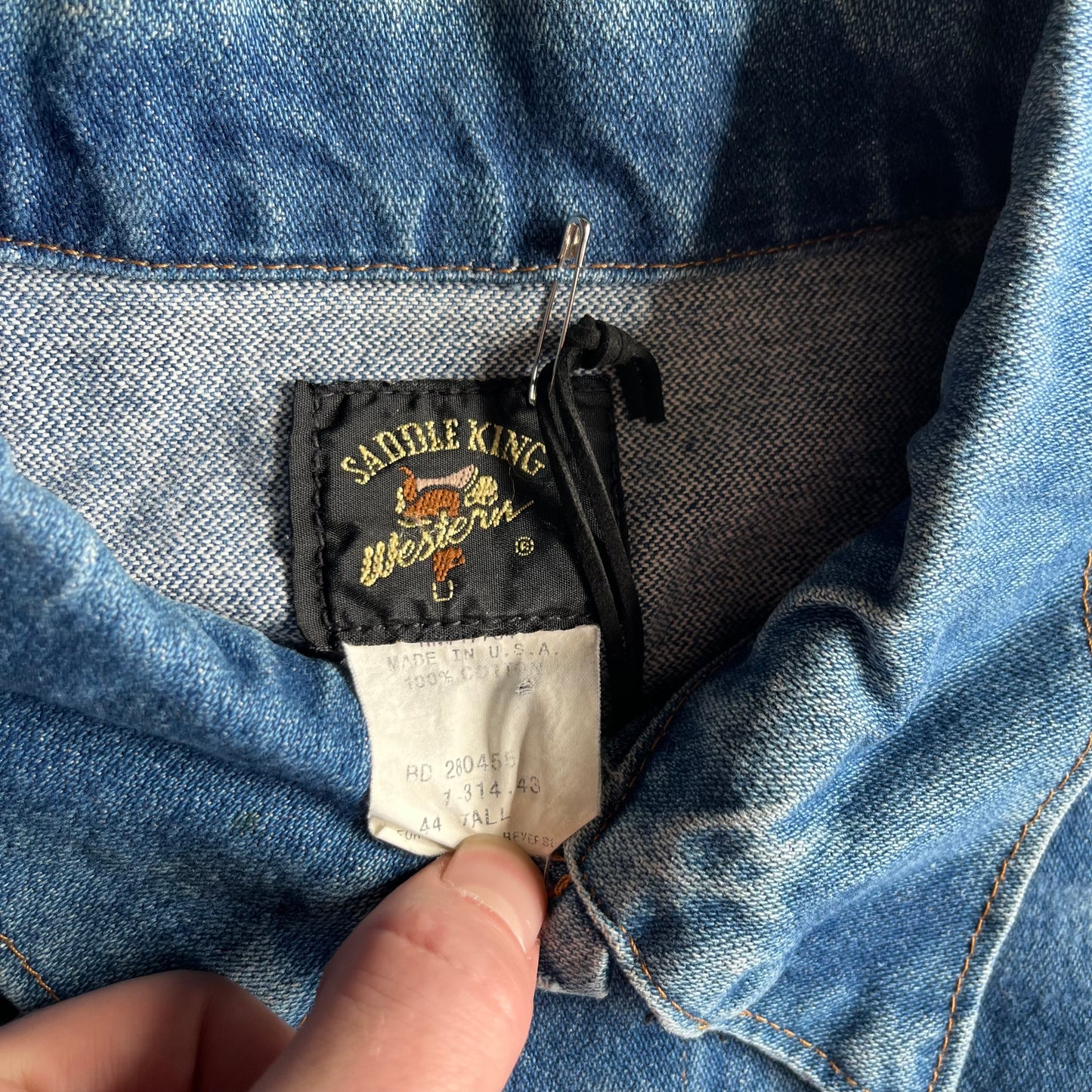 Vintage Big Harley Davidson Patch Denim Jacket