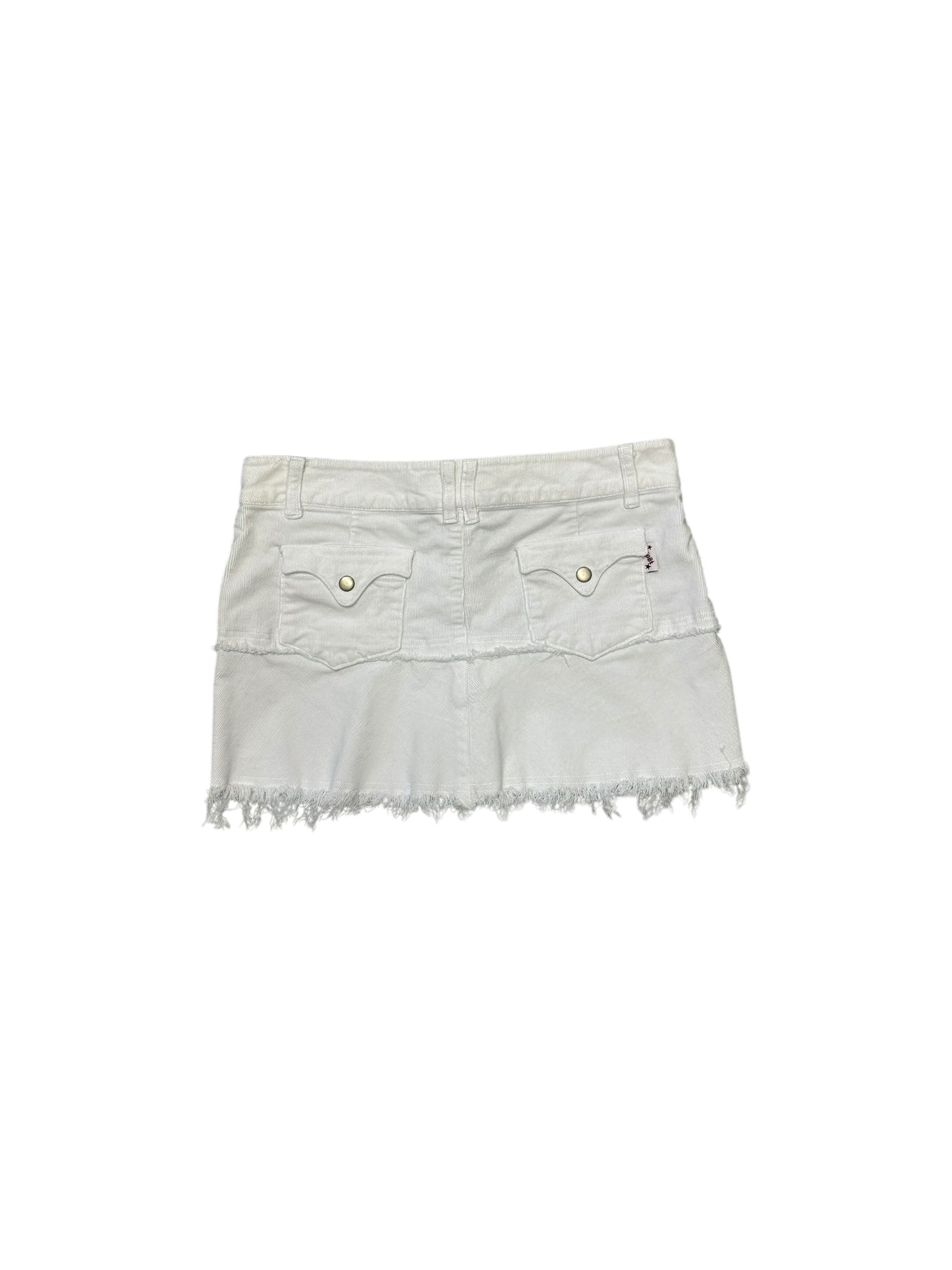 Women’s Y2K Lost Girl White Corduroy Micro Skirt